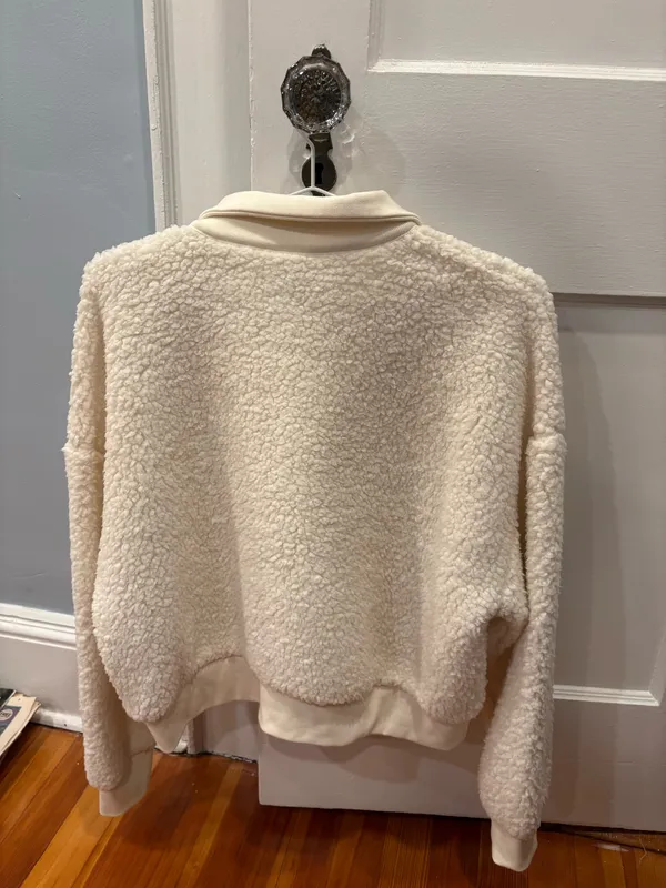 Pink fluffy fur sweater white - Image 3