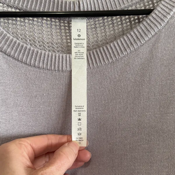 Lululemon Back to Balance Long Sleeve Sweater in Iced Iris Women’s Size 12 - Image 2