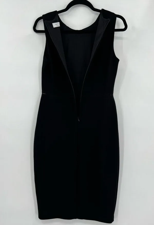 Bailey44 Sheath Midi Dress Sleeveless Cut Outs Zipper Lined Black Size Medium - Image 8