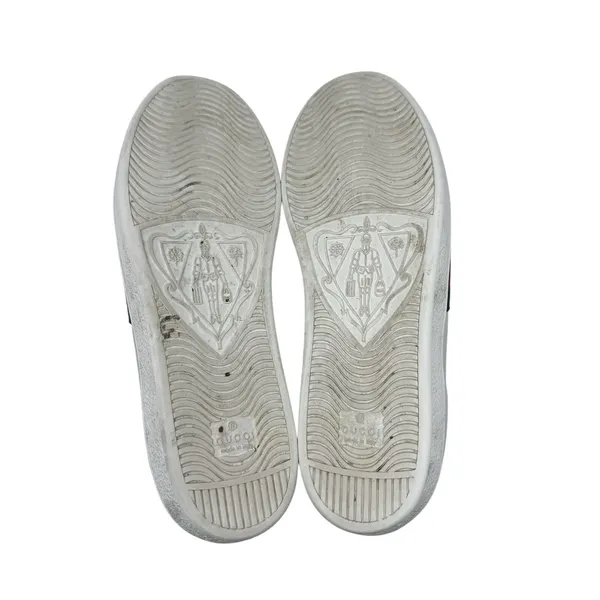 Gucci Ace Bee Sneakers White Leather Low Top EU 41 - Image 7