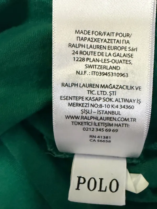 Polo Ralph Lauren Green Pony Baby Tee Fitted Cotton Top XS - Image 10