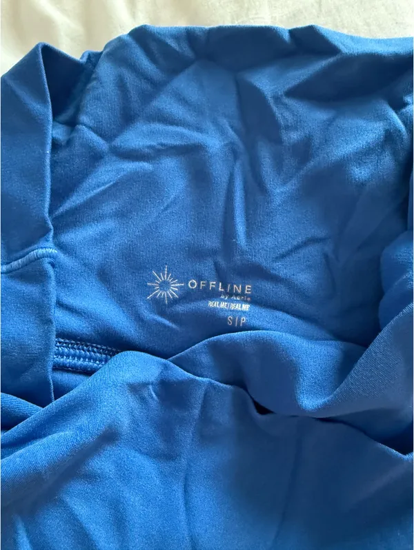 OFFLINE By Aerie Real Me Crossover Flowy Short blue - Image 3
