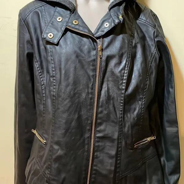 Women’s Wet Seal Leather Jacket - Image 2