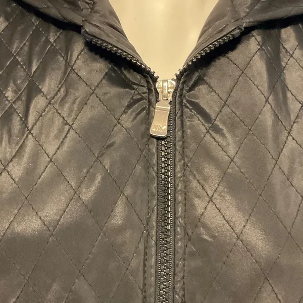 Jones New York Black Hooded Puffer Jacket - Image 2