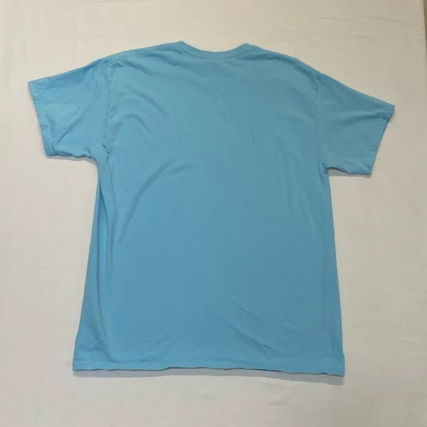 Gildan Light Blue Crewneck Tee | Oversized Cotton T-Shirt Women’s Size Large - Image 7