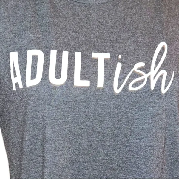 Icecreamnlove brand gray T-shirt with adult ish on front - Image 2
