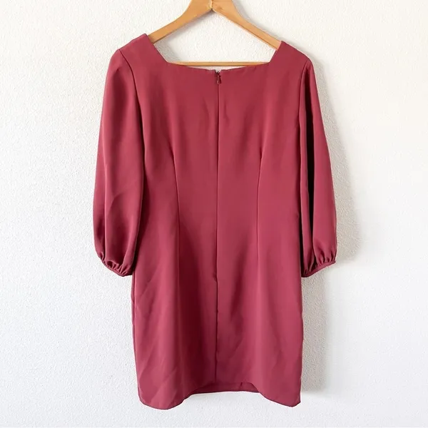 Amanda Uprichard Walsh Mauve Pink Square Neck Feminine Romantic Mini Dress - Image 9