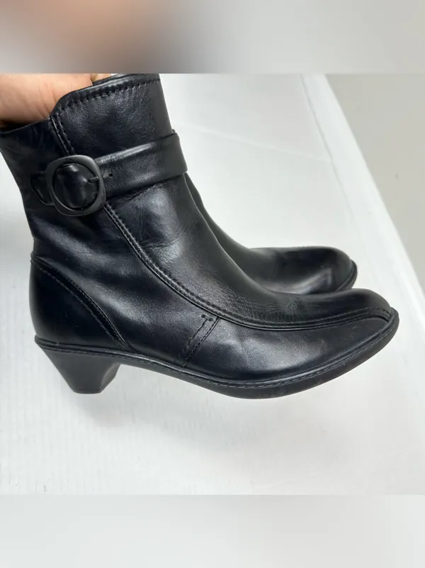 Dansko Mid Calf Leather Heeled Zip-up Boot Size EU 38 - US 7.5/8.0 - Image 8