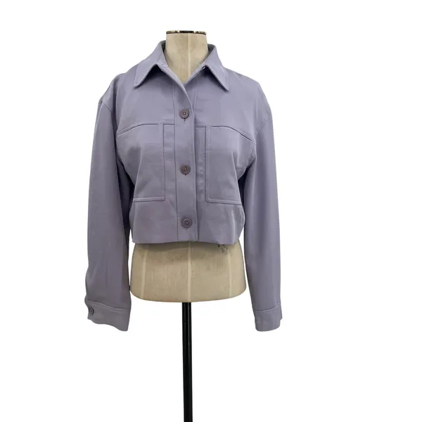 Aritzia Wilfred‎ Little Cropped Jacket Lavish Lavender Purple Size Medium - Image 3