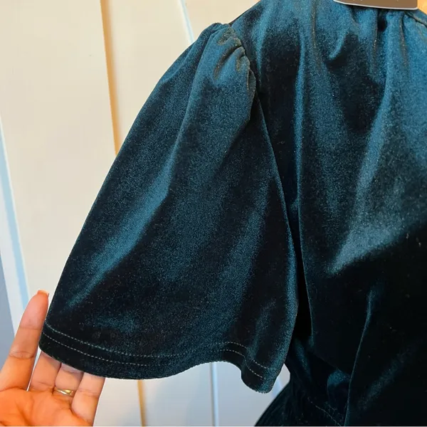 NWT Elegant Velvet velour tiered maxi Dress short sleeve xl(16-18) - Image 7