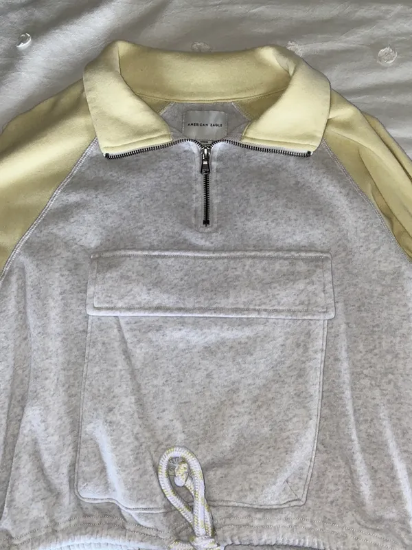 American Eagle Cropped Quarter Zip - Image 3