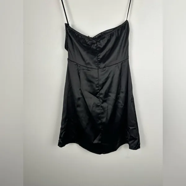 Princess Polly‎ Satin Black LUCA STRAPLESS MINI DRESS Women’s Sz 4 - Image 8