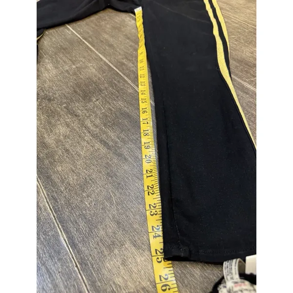 L'agence Margot Gold Stripe Skinny Jeans 27 Black Denim Pants - Image 12