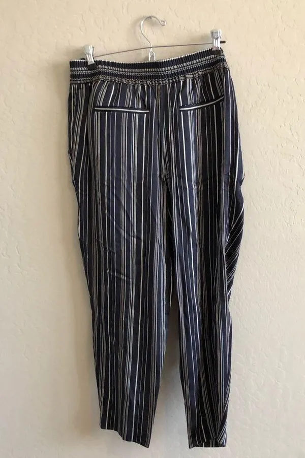 ANN Taylor Blue Fine Stripe Ankle Pants - Image 7