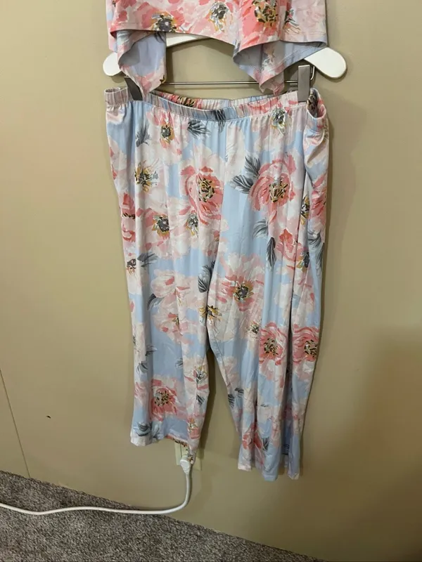 Linea Donatella Patterned Tank Top And Pants Lounge Set Womans Size XL - Image 2