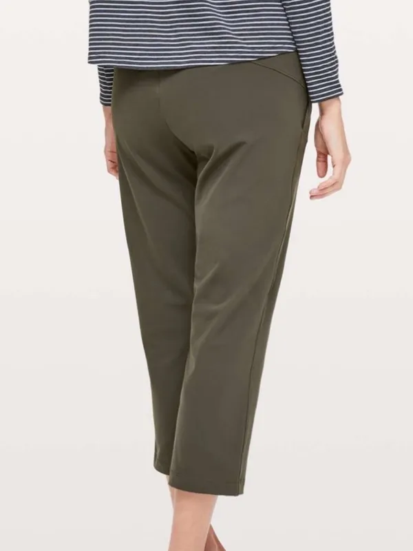 Lululemon Dark Olive On The Fly Cropped 23” Pant - Image 5