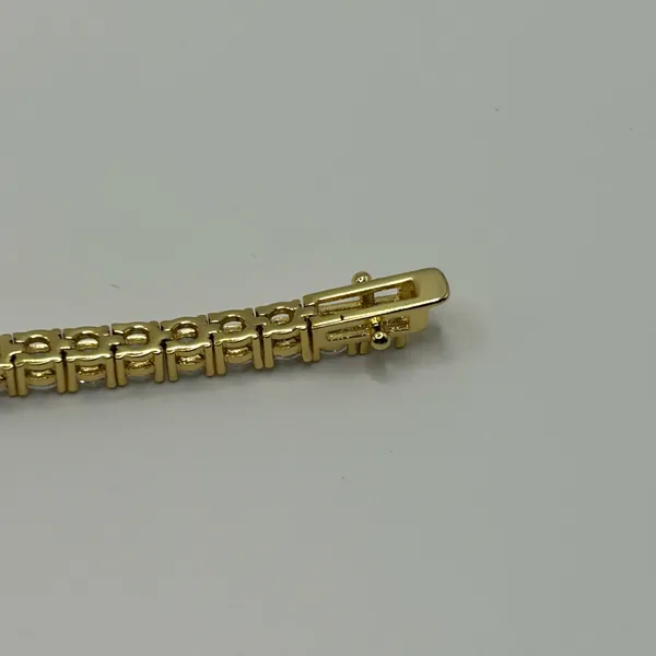 Kay Jewelers Moissanite Tennis Bracelet Gold 4mm 7 Inch New VVS1 Color D Women Hypoallergenic - Image 7