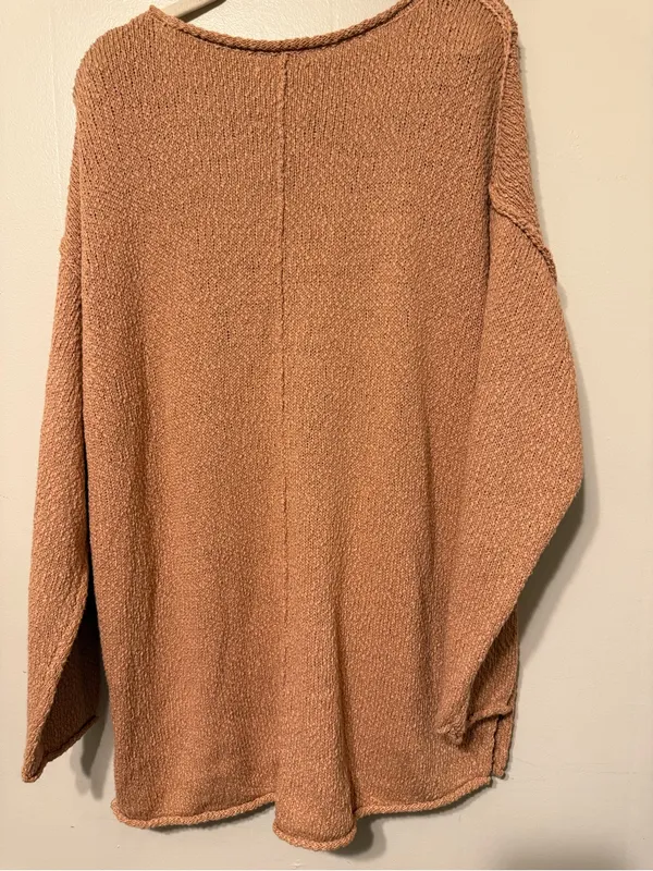 aerie Lightweight Scoop Neck Sweater - Terracotta - Image 8