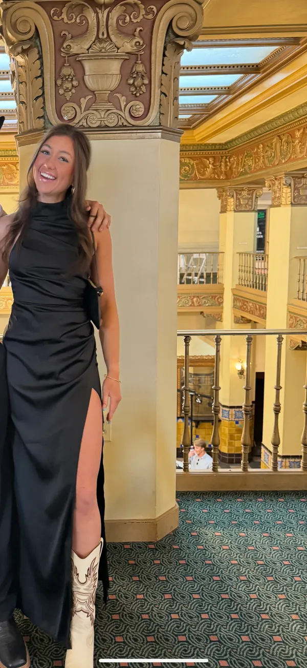 ThatsSoFetch Formal Black Silk Maxi Dress - Image 3