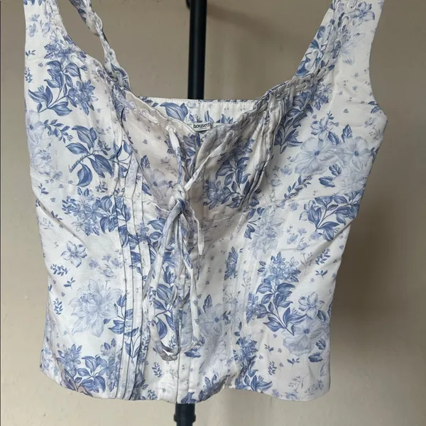 House of CB Chicca Blue Floral Top nwot size‎ XS D/DD - Image 5