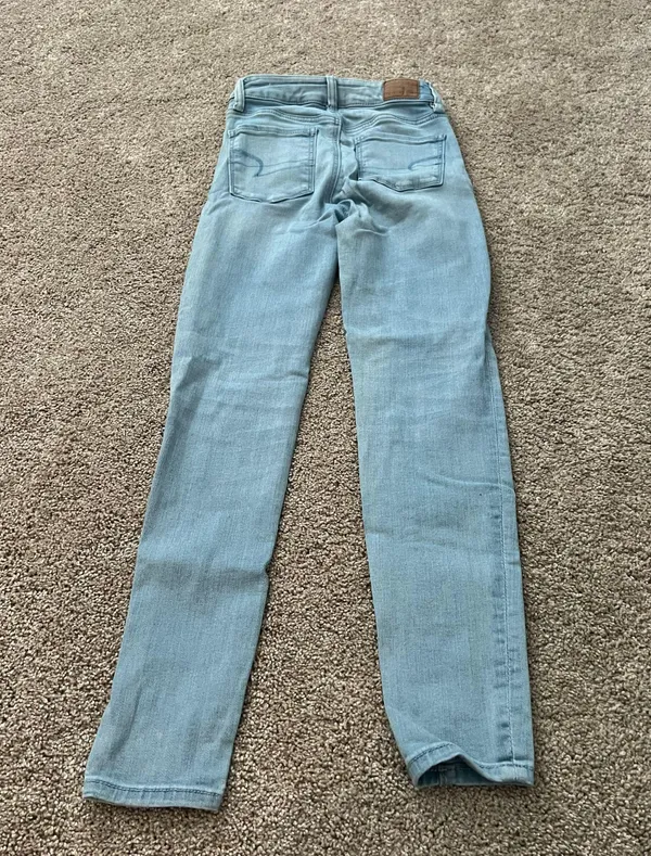 American Eagle Light Blue Jeans Short 00 - Image 2