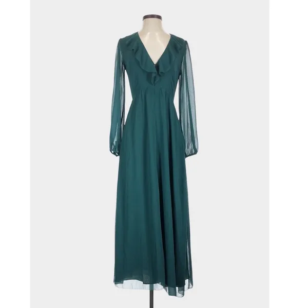 Wilfred Emerald Green Millie Dress Ruffle Chiffon Maxi Size 2 Fairycore - Image 2