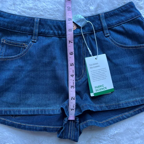 Halara Denim Shorts Dark Wash Blue High Rise Stretch XS Regular 02841421 NWT‎ - Image 8
