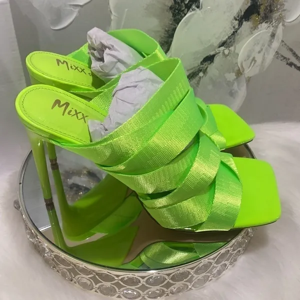Azaela Wang Mule Sandal Green Size 9 - Image 7
