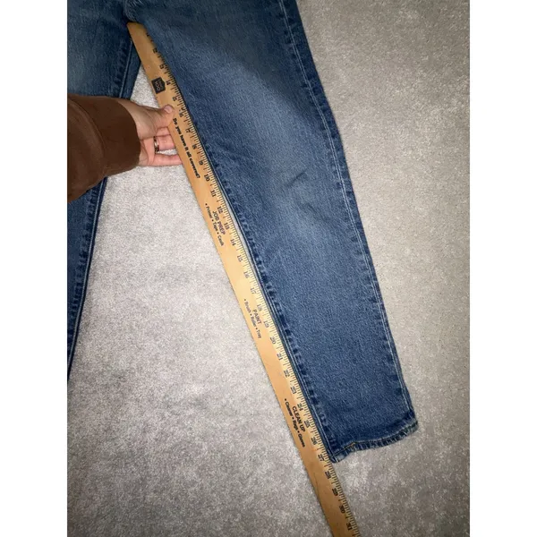 Levis Jeans Womens 26 blue Denim Wedgie Straight Button Fly Premium - Image 12