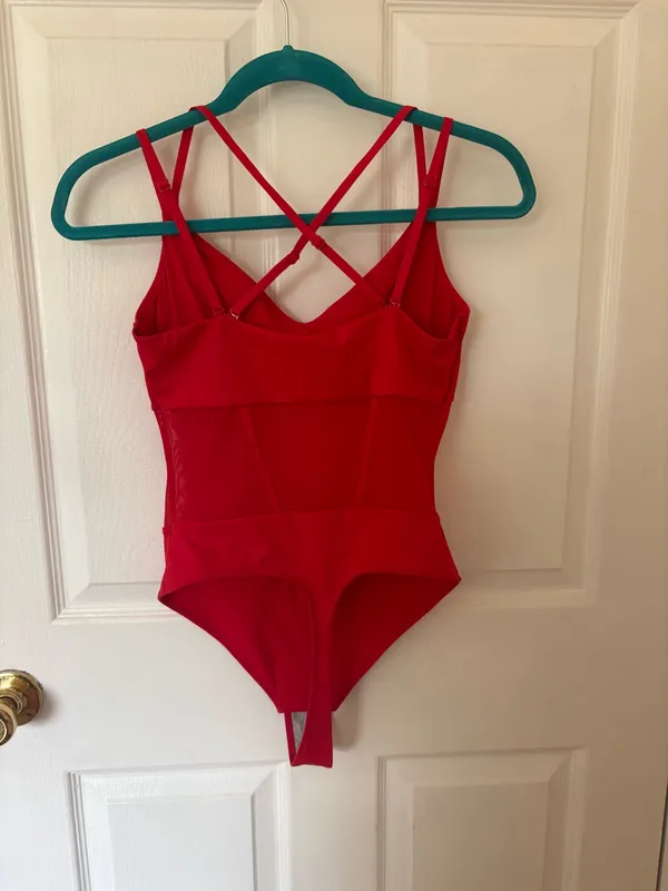 Popilush Thong Amazon Sheer Mesh Slip Shapewear Bodysuit - Image 2