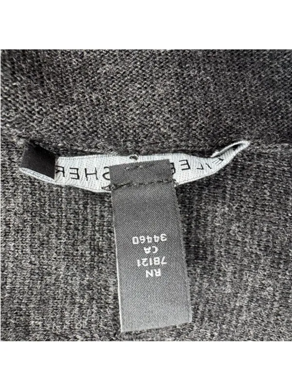 Eileen Fisher Charcoal Italian Merino Wool Open Cardigan SP - Image 4