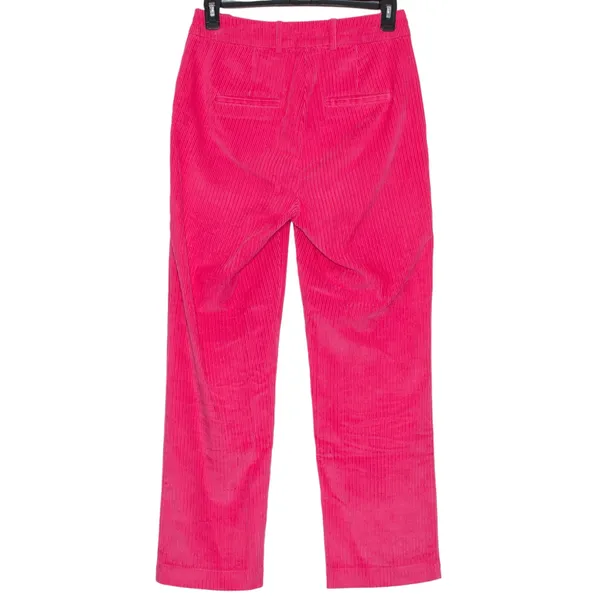 Vero Moda Corduroy Hot Pink Wide Wale Pants Medium 32 High Rise Y2K Indie Retro - Image 5