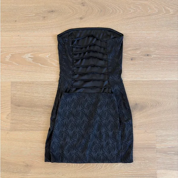 I.AM.GIA Strapless Mini Dress Open Back Minka Size M Black - Image 3