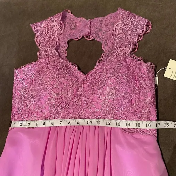 Women’s Lace & Chiffon Dress Empire Waist Corset Back Bridesmaid Size 12 NWT - Image 8