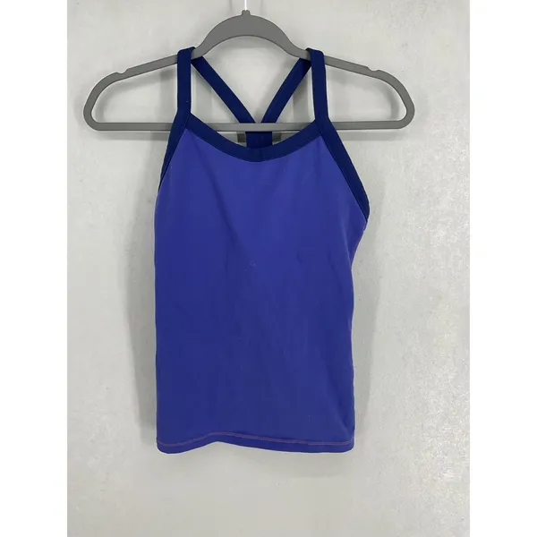 Lululemon Womens Tank Top Purple Blue Racerback Shelf Bra Size 6 - Image 2