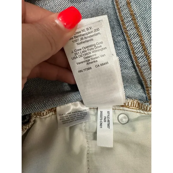 J.Crew Womens‎ 9" Demi Boot Crop Jeans Size 34 Brommell Wash Frayed Hem Denim - Image 8