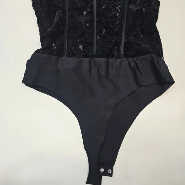CAMI NYC Anne Corded Lace Bodysuit in Black - Image 8
