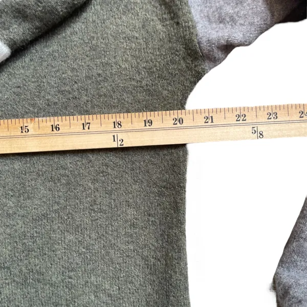 MADEWELL Olive Green/Gray/Beige Merino/Alpaca Wool Blend Crew Neck Sweater Small - Image 11