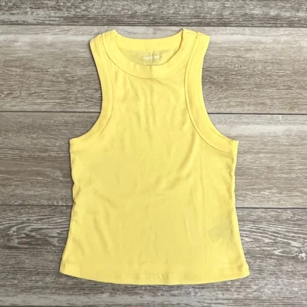 Sz XS Yellow Rib Knit Tank Top Adorable!! - Image 7