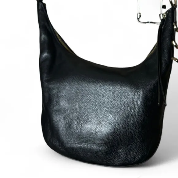 Michael Kors black Izzy Large Pebbled Leather Convertible Shoulder Bag Crossbody - Image 6