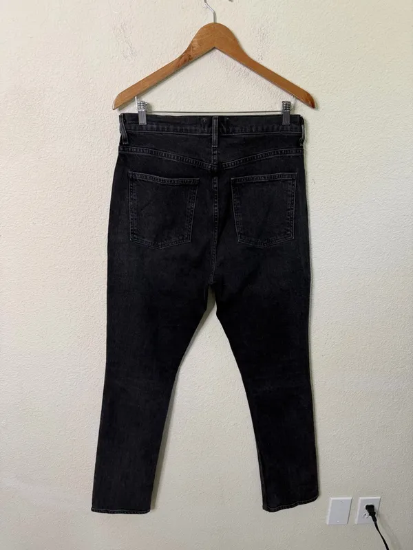 Agolde Freya High Rise Slim Jeans Charcoal Black Gray Womens Size 29‎ - Image 10