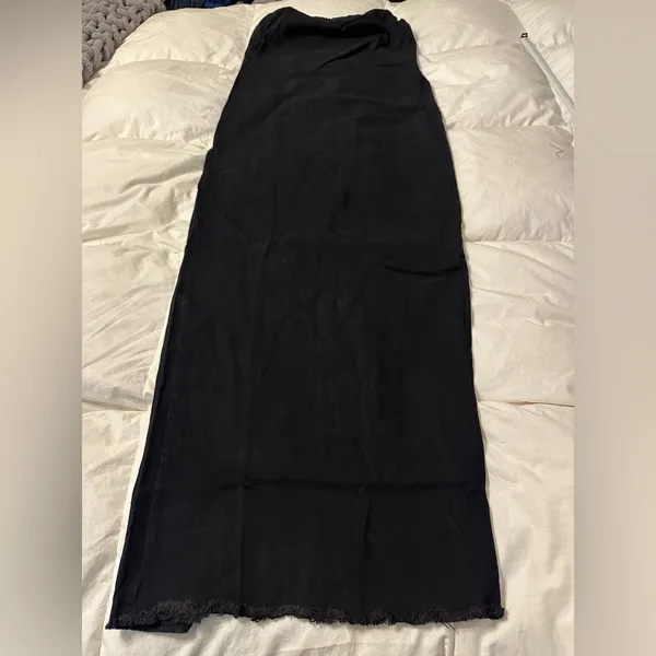HYFVE Classic Black Strapless Denim Dress - NWOT - Size L - Image 5