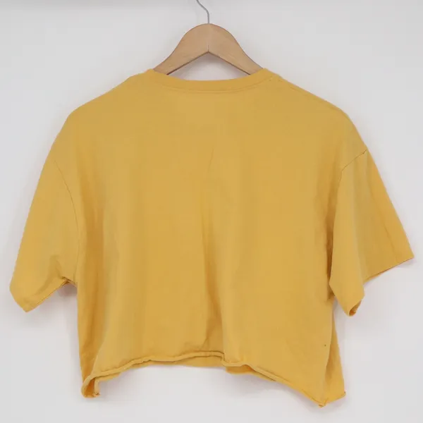 Grayson Threads Pacific Northwest Bear Graphic Cropped T-Shirt Yellow Small - Image 3