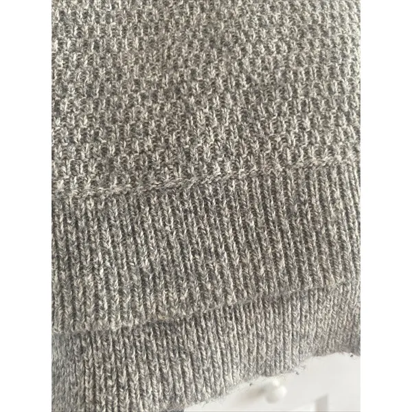 Madewell Textured Waffle Knit Sweater Womens Size S Gray Marl Raglan Pullover - Image 4