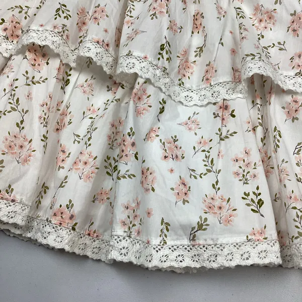 Altar’d State Cotton Layered Ditsy Floral Elastic Waist Mini Skirt Medium NWOT - Image 3