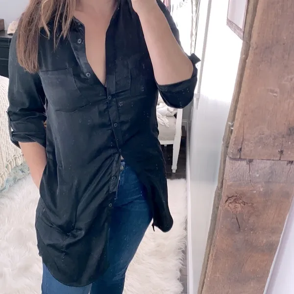 Entro size small black tunic top new with tags - Image 3