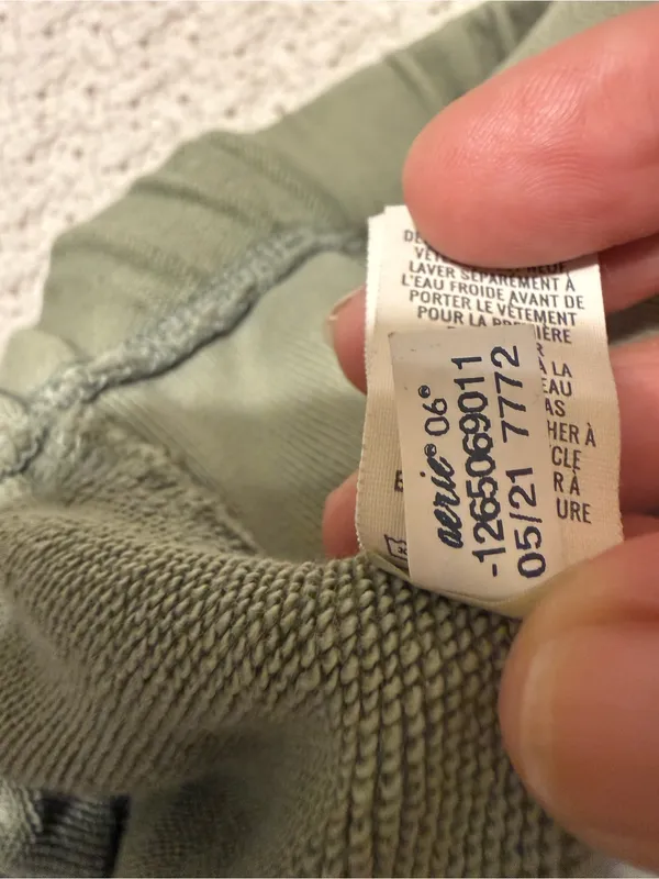 Aerie Womens  Olive Green Drawstring Jogger Pants Medium size - Image 10