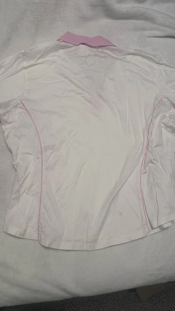 Women’s Polo style shirt White Size M - Image 4