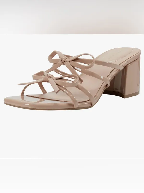 NW Bandolino Blush Strappy Bow Block Heel Sandals - Image 2