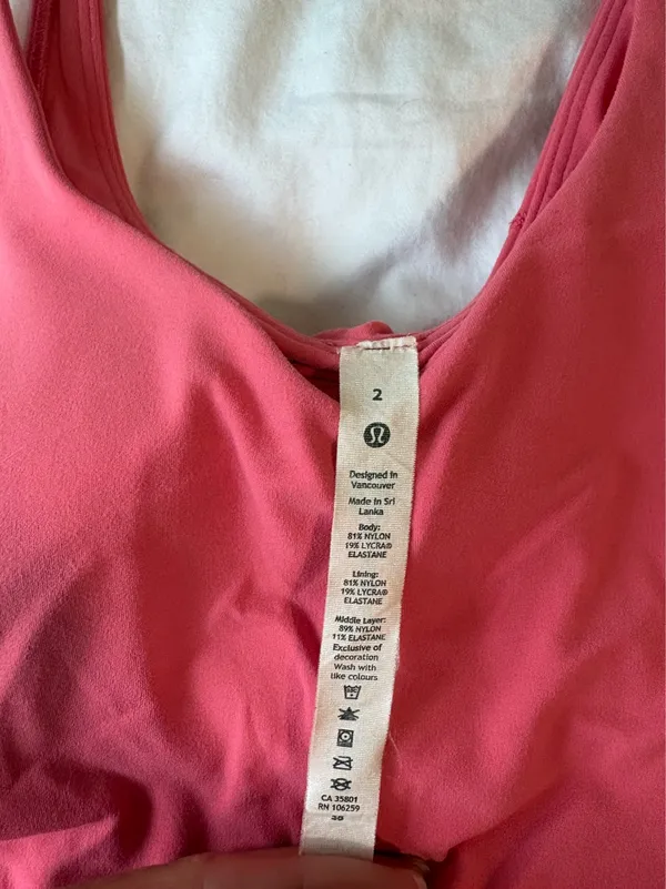 Align Lululemon Tank Pink Sonic - Image 2